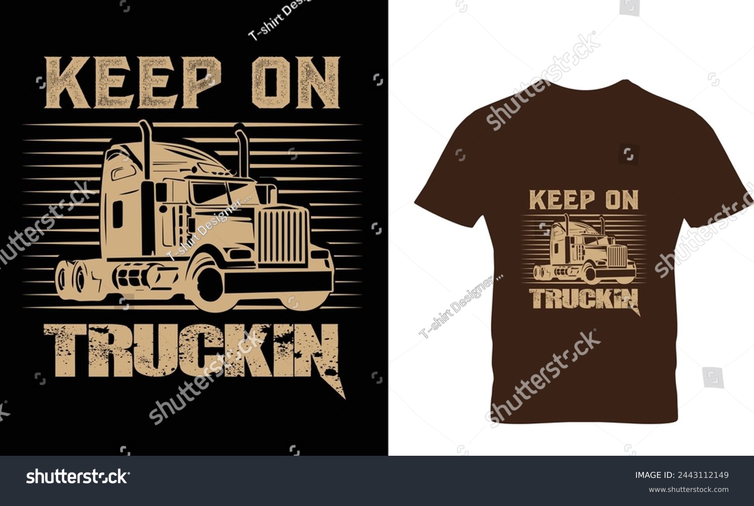 SVG of Keep on truckin T-shirt design. svg