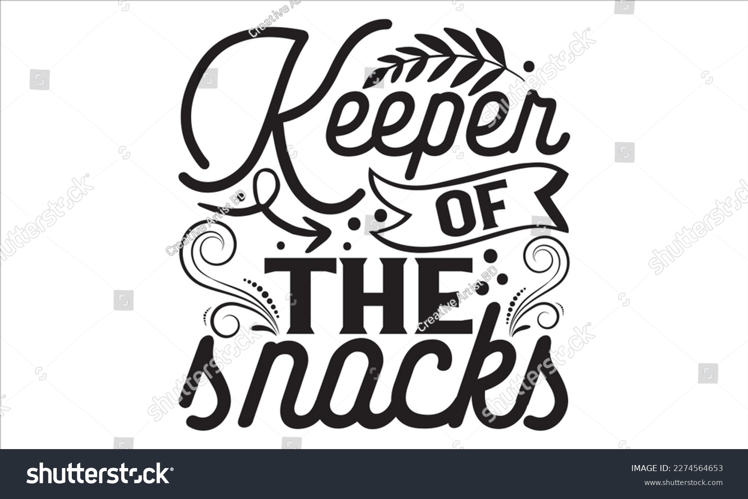 SVG of Keeper Of The Snacks  - Mother’s Day T Shirt Design, Vintage style, used for poster svg cut file, svg file, poster, banner, flyer and mug.   svg