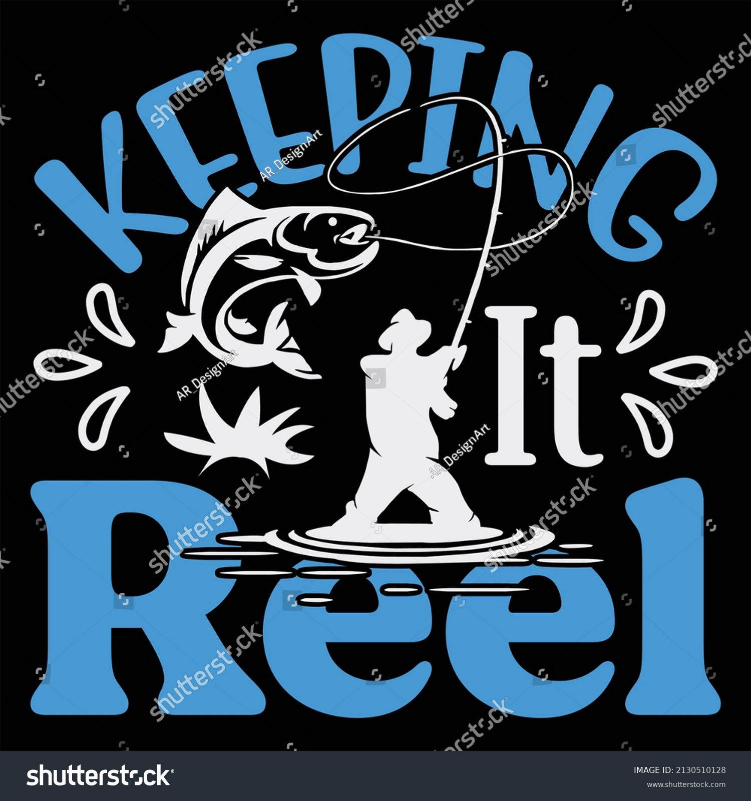 Keeping Reel Tshirt Design Vector File Stock Vector (Royalty Free ...