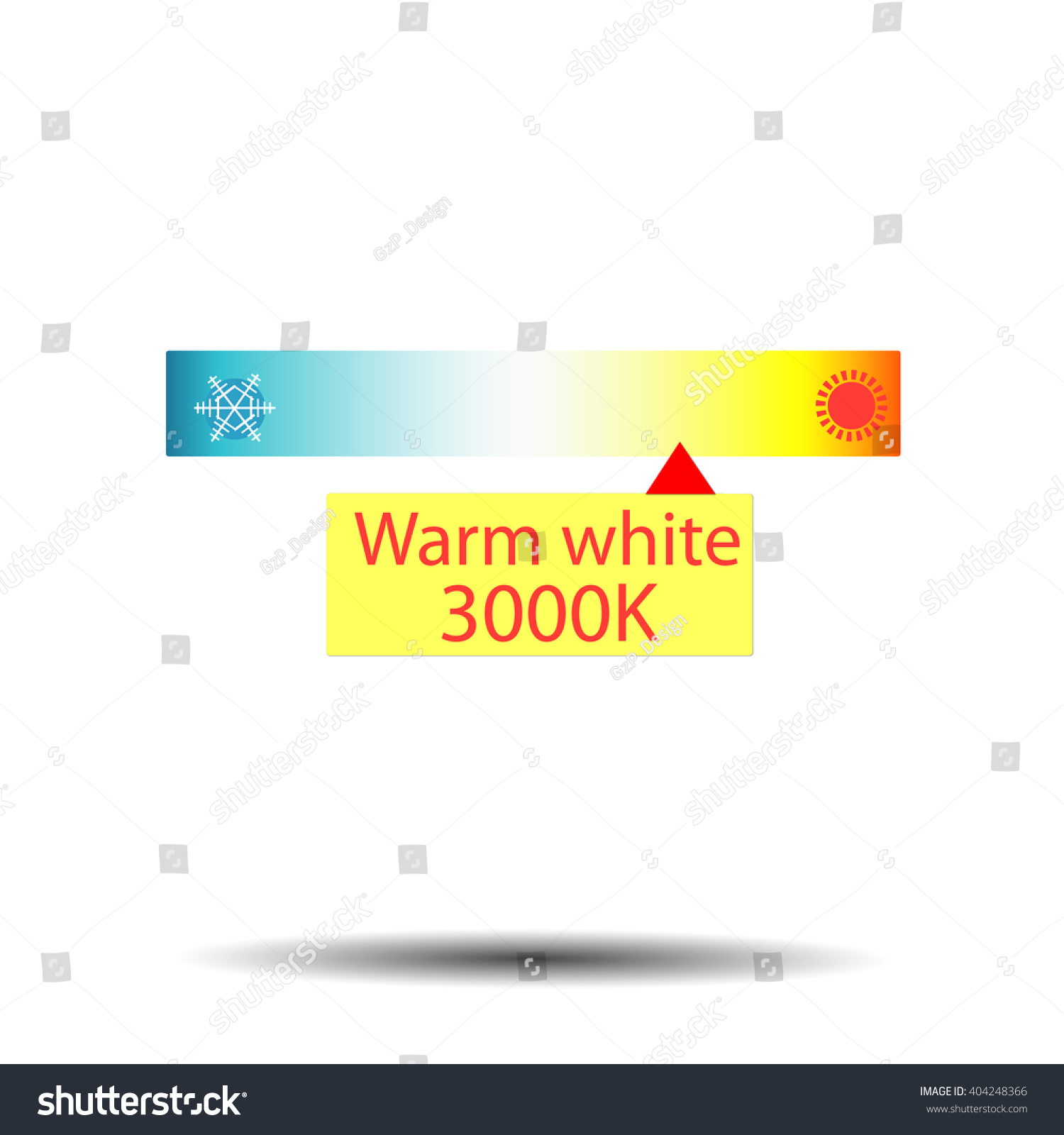 Kelvin Color Temperature Scale Chart Led Stock Vector ...