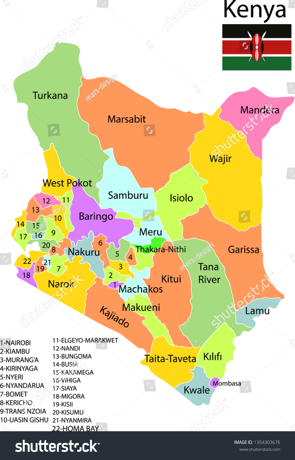 Sketch Map Of Kenya Kenya Map Drawing Stock Vector (Royalty Free) 1354303676 | Shutterstock