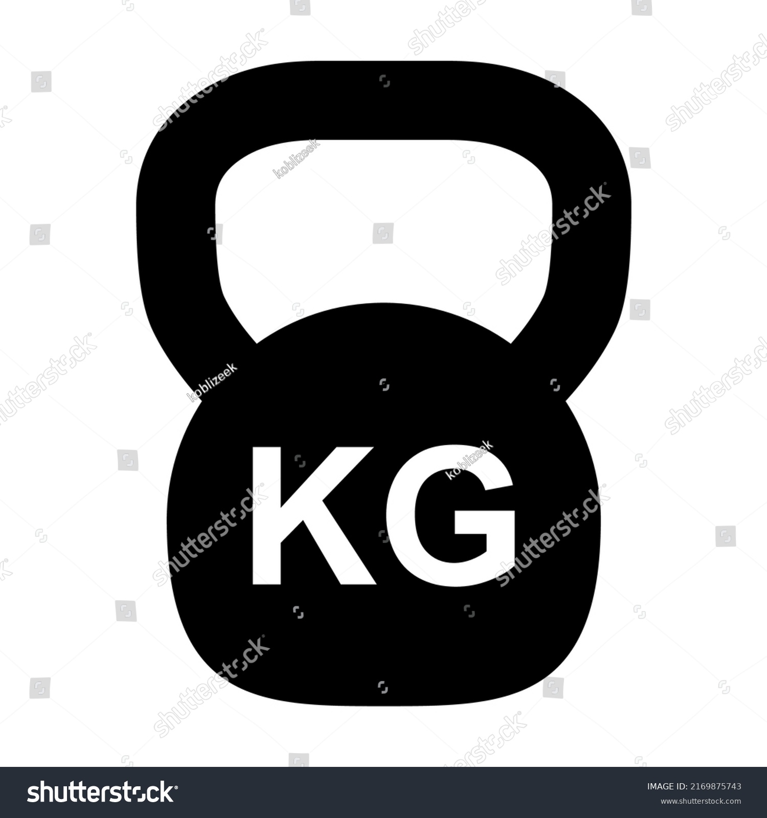 Kettlebell Icon Fitness Sport Symbol Iron Stock Vector (Royalty Free ...