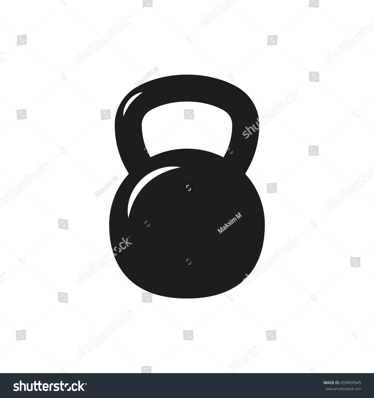 Kettlebell Vector Icon Stock Vector 659459545 - Shutterstock