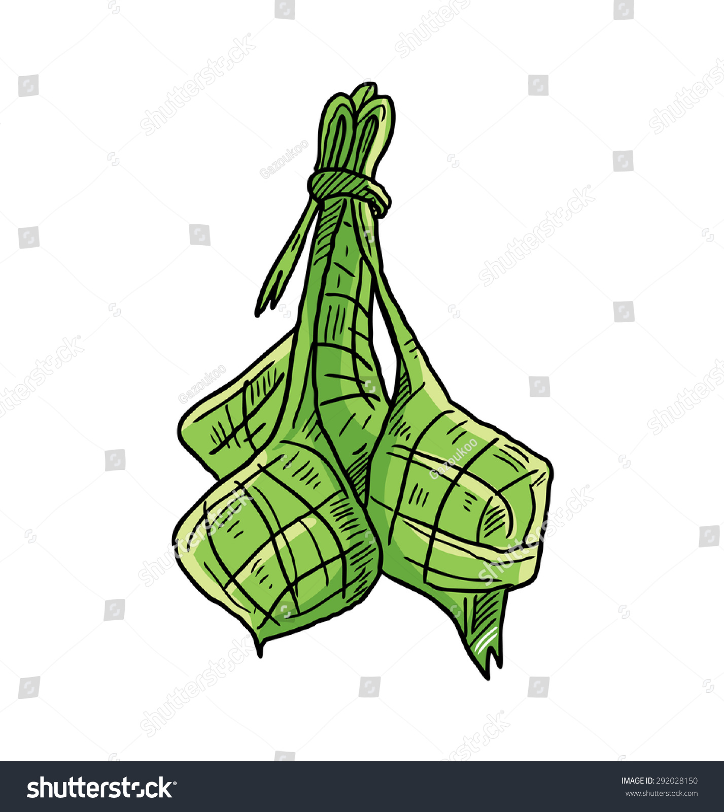 Ketupat Indonesian Traditional Food Usually Aidil Stock 