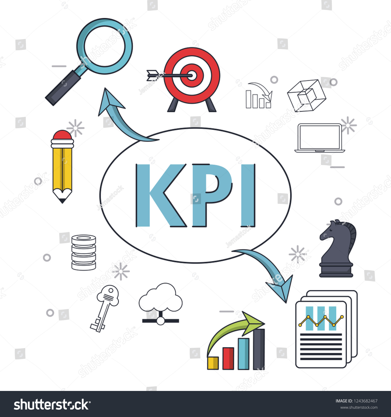 Key Performance Indicator Stock Vector (Royalty Free) 1243682467