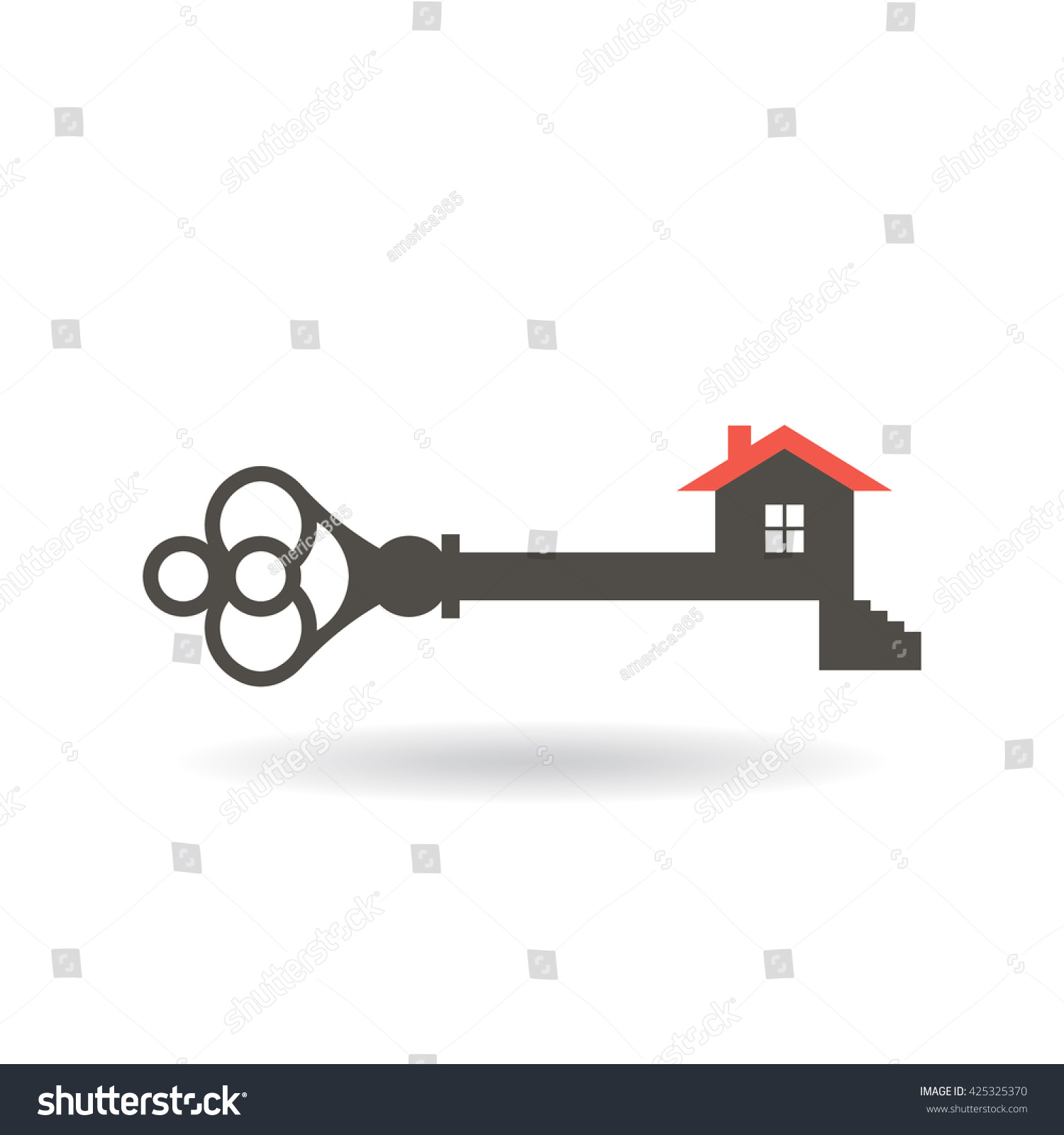 Key Access Your House Logo Vector Stock Vector 425325370