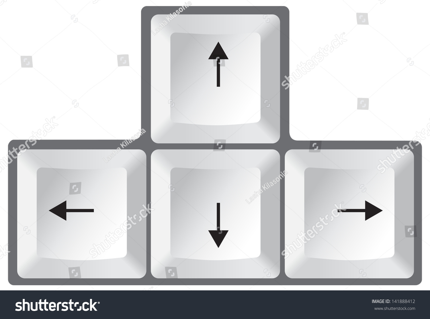 Keyboard Arrows Stock Vector (Royalty Free) 141888412