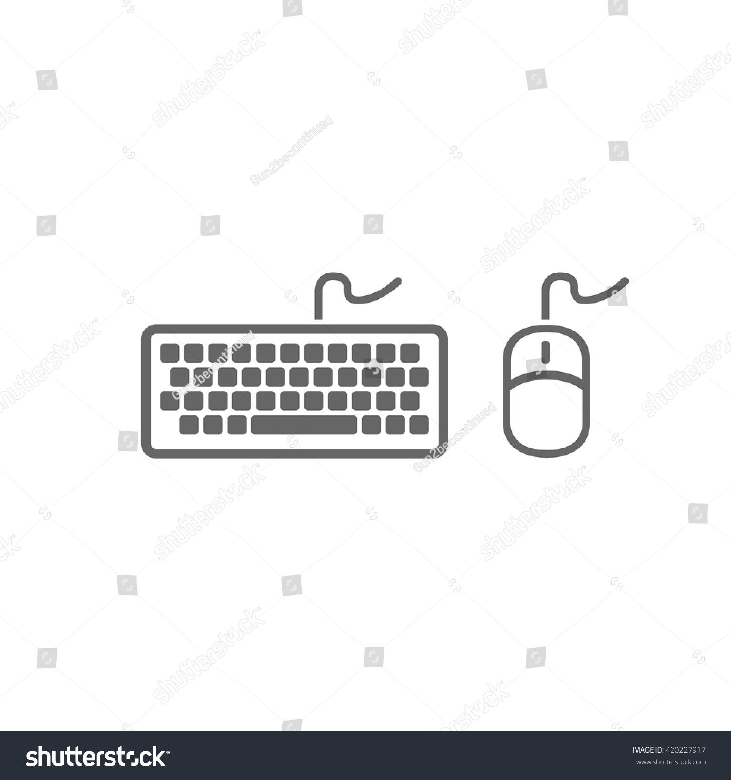 Keyboard Icon Mouse Icon Stock Vector 420227917 - Shutterstock