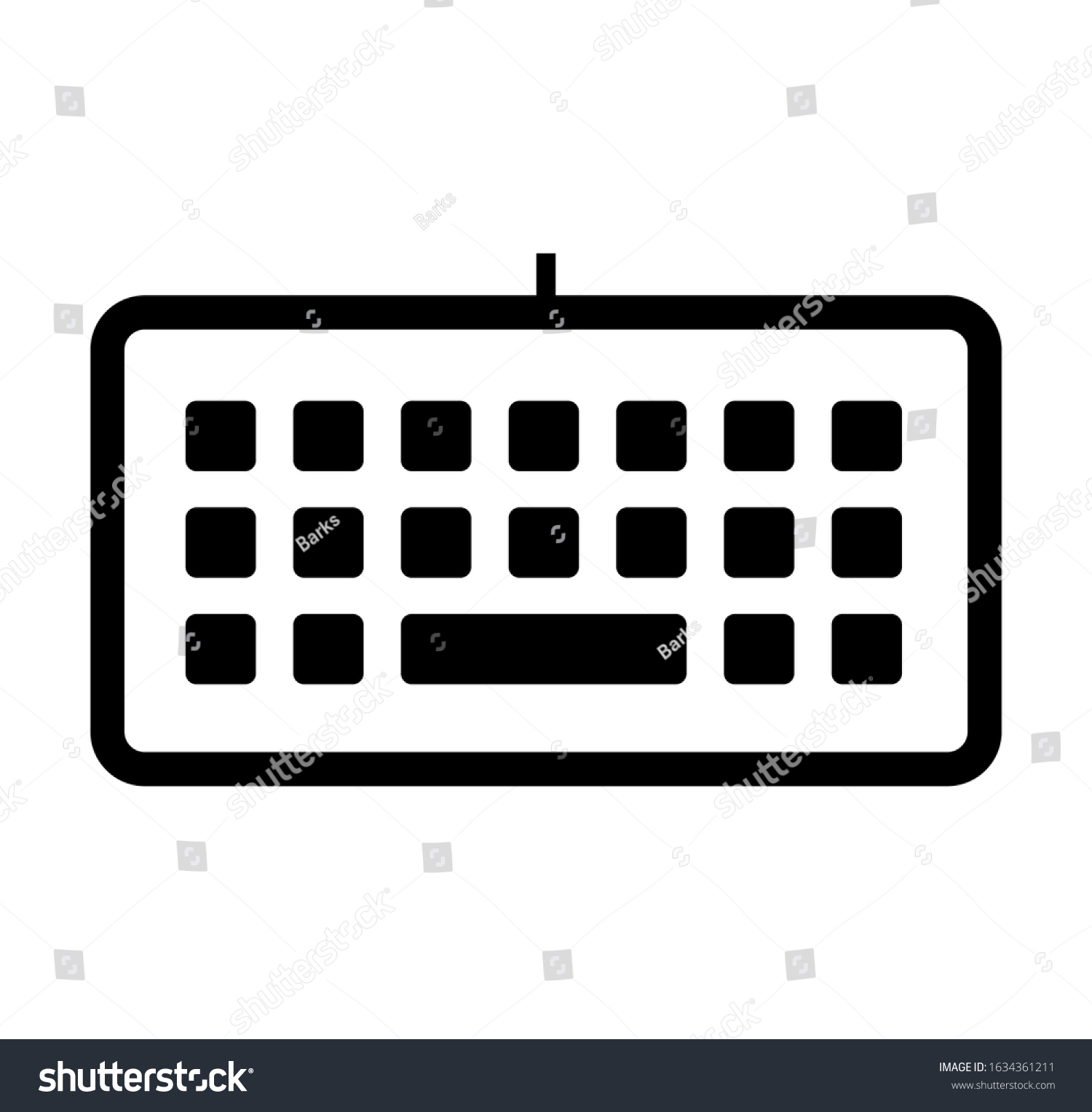 Keyboard Keypad Vector Icon Illustration Stock Vector (Royalty Free ...