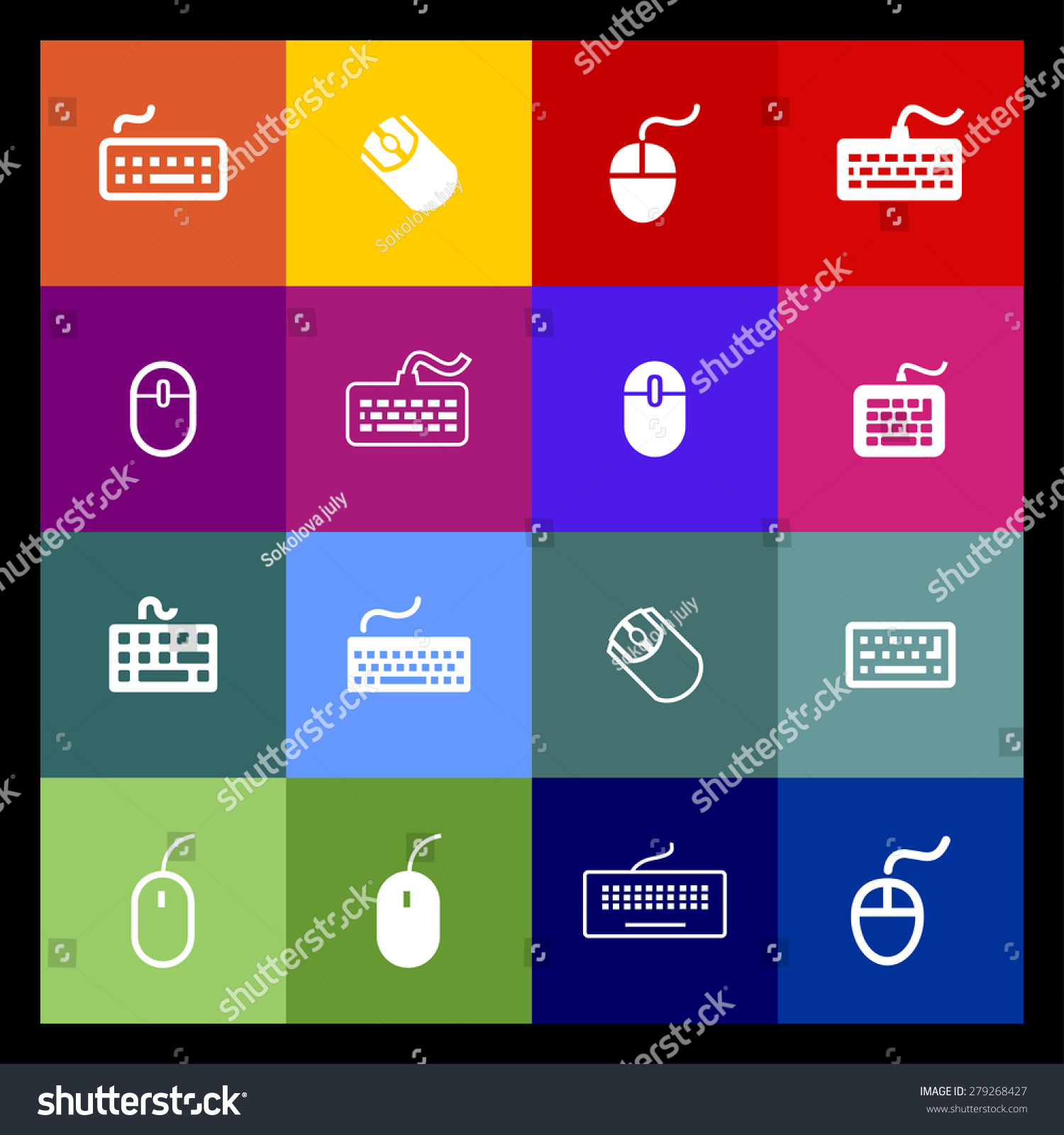 Keyboard Mouse Icons Stock Vector 279268427 - Shutterstock