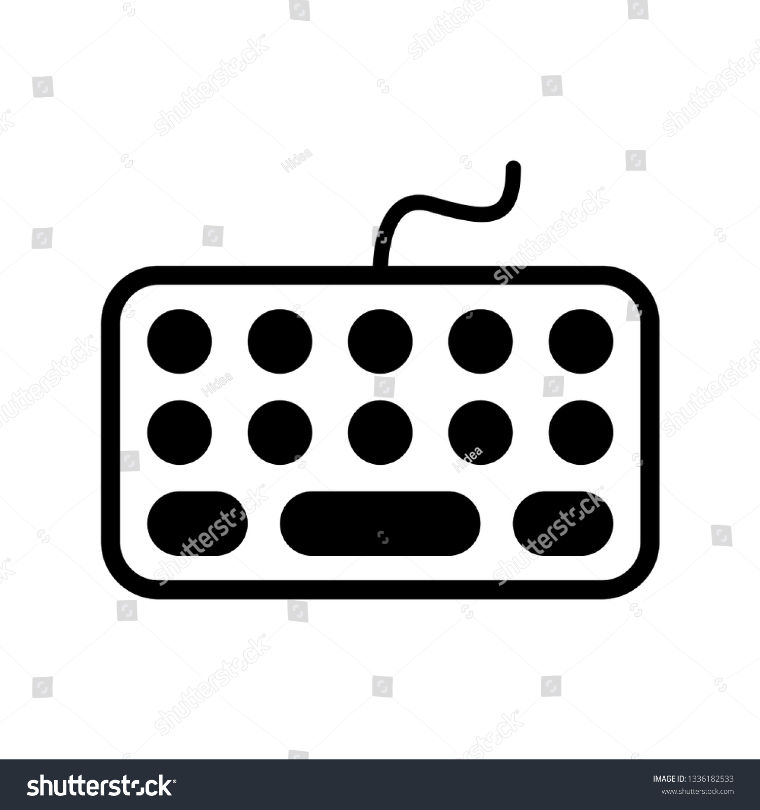 Keyboard Simple Icon Vector Stock Vector (Royalty Free) 1336182533 ...