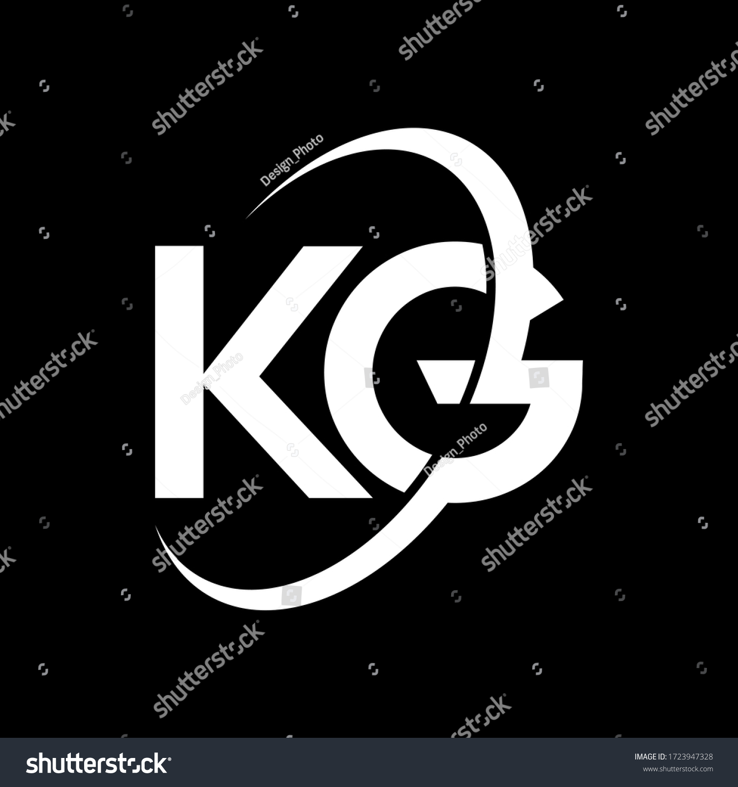 Kg Letter Logo Design Initial Letters Stock Vector (Royalty Free ...