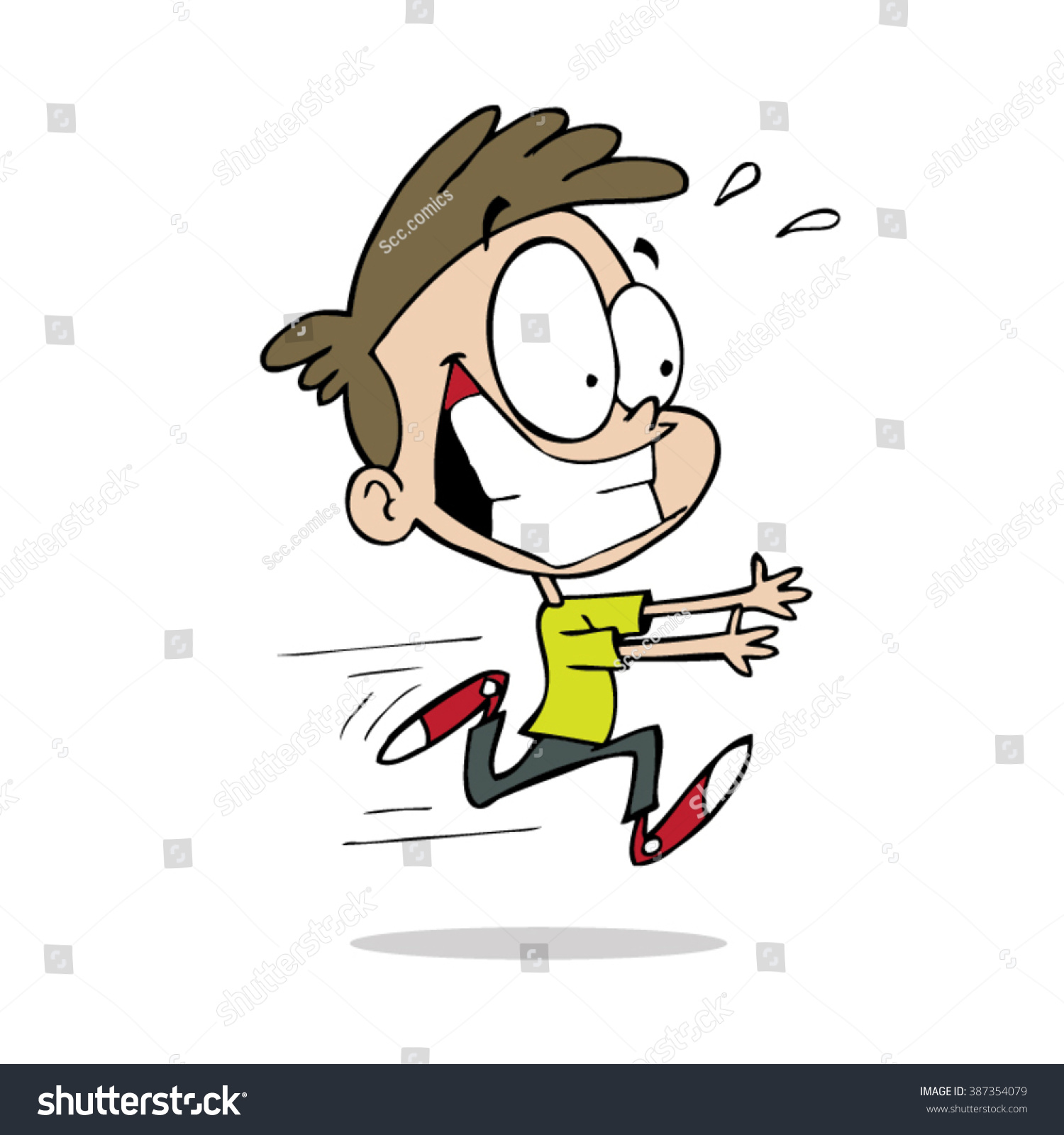 Kid Running Stock Vector 387354079 - Shutterstock