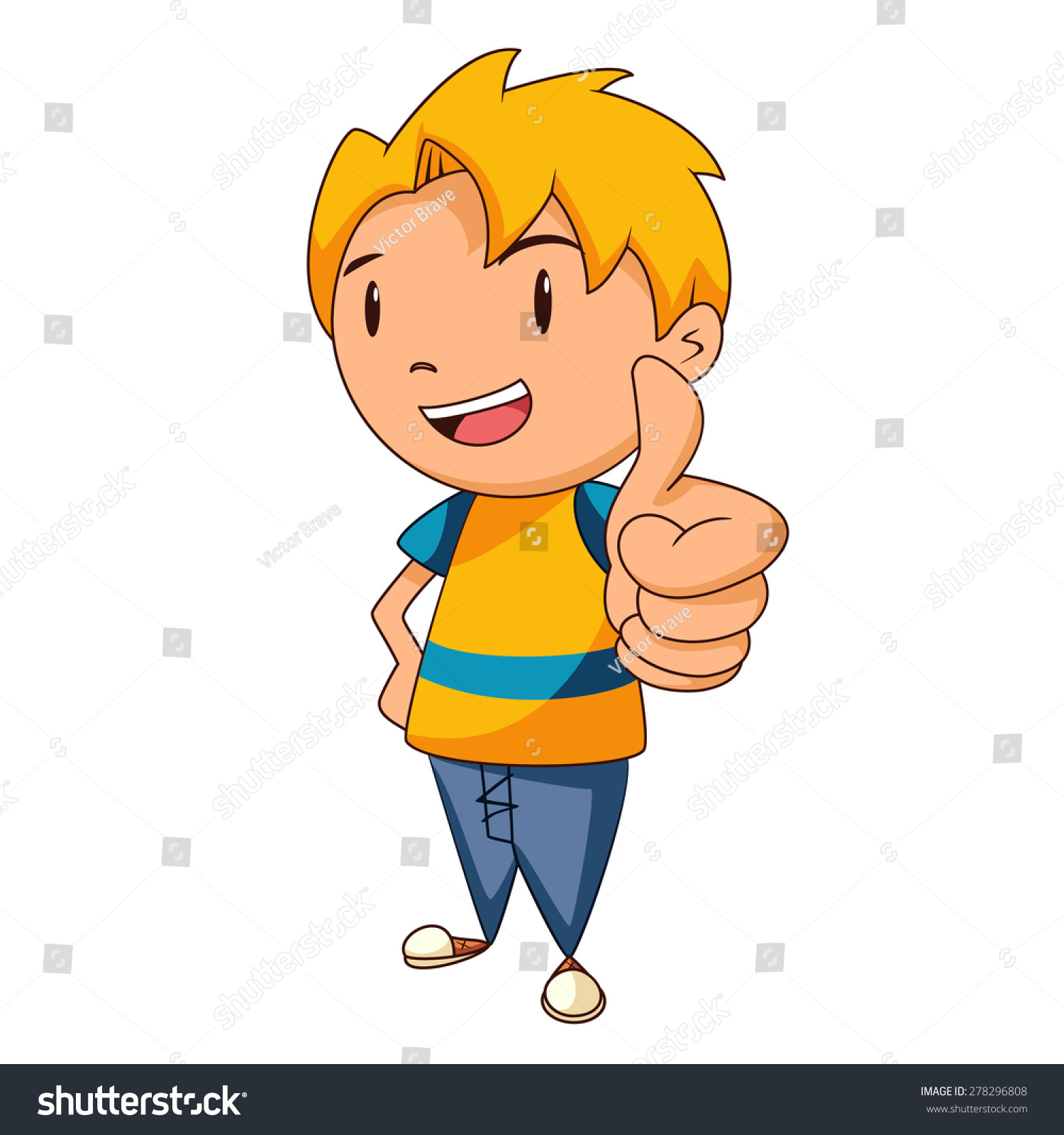 Kid Thumbs Up, Vector Illustration - 278296808 : Shutterstock