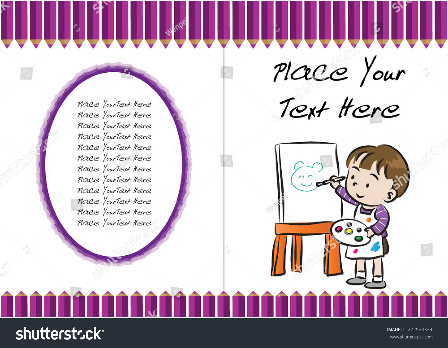 Kids Book Cover Design Stock Vector (Royalty Free) 272554334