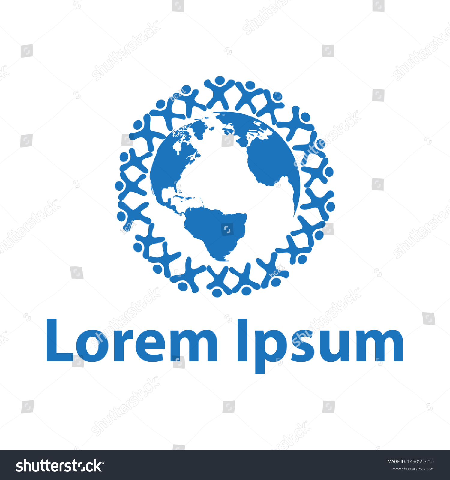 Kids Chain Around Planet Earth Vector Stock Vector (Royalty Free