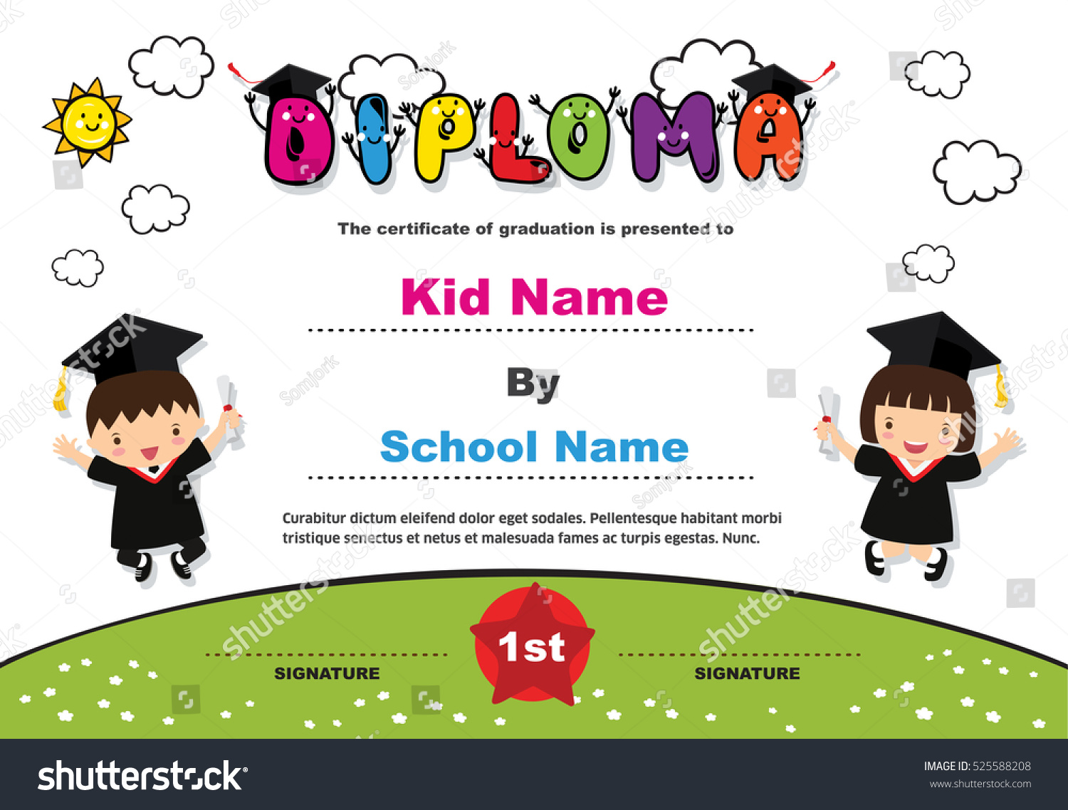 Certificate Background Design For Kids