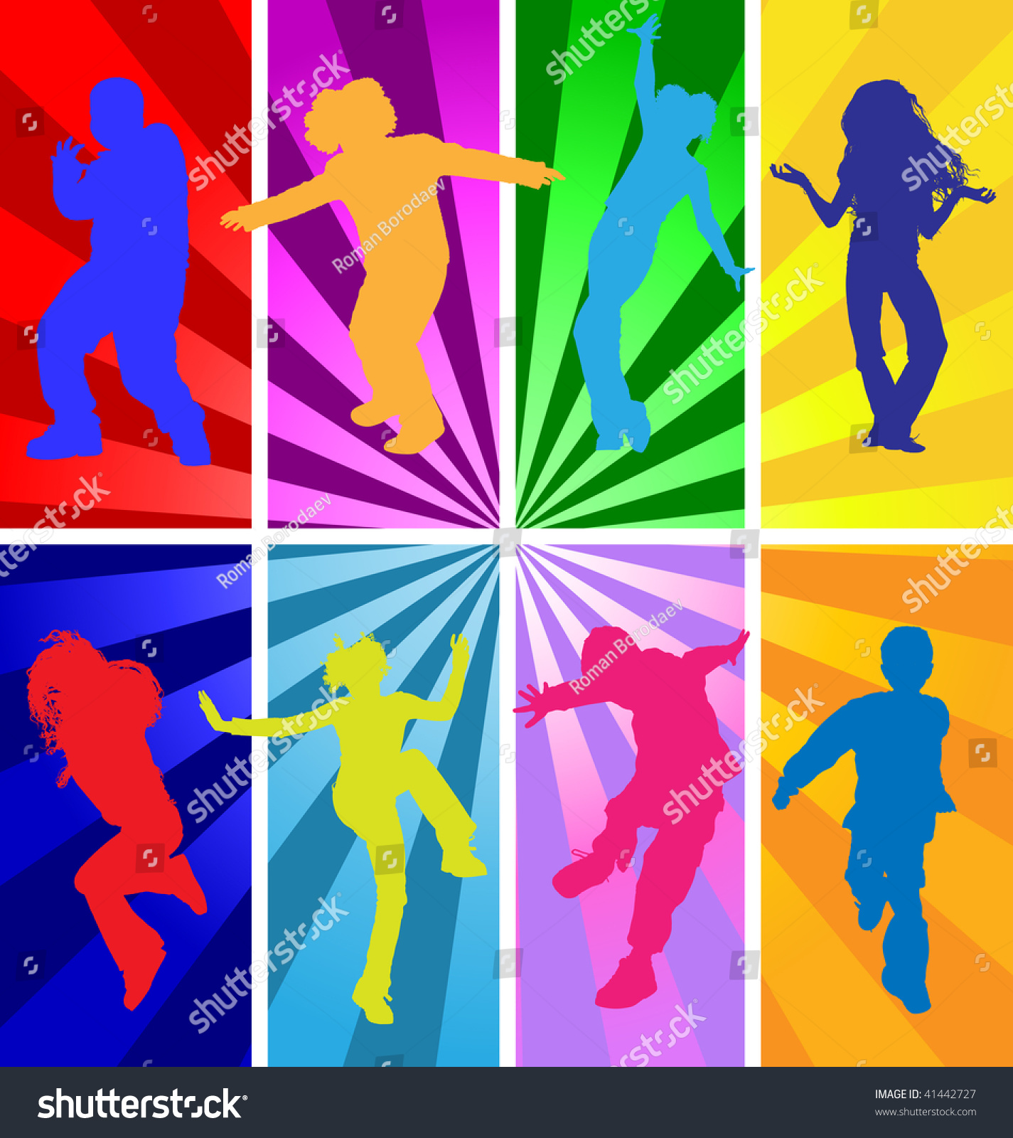 Kids Disco Dance Children Party Vector Stock Vector 41442727 - Shutterstock