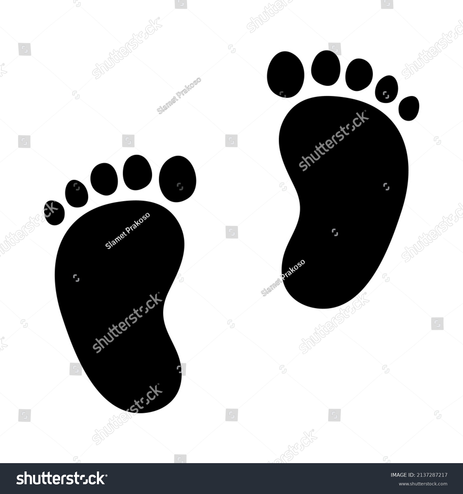 Kids Feet Foot Steps Fun Vector Stock Vector (Royalty Free) 2137287217 ...