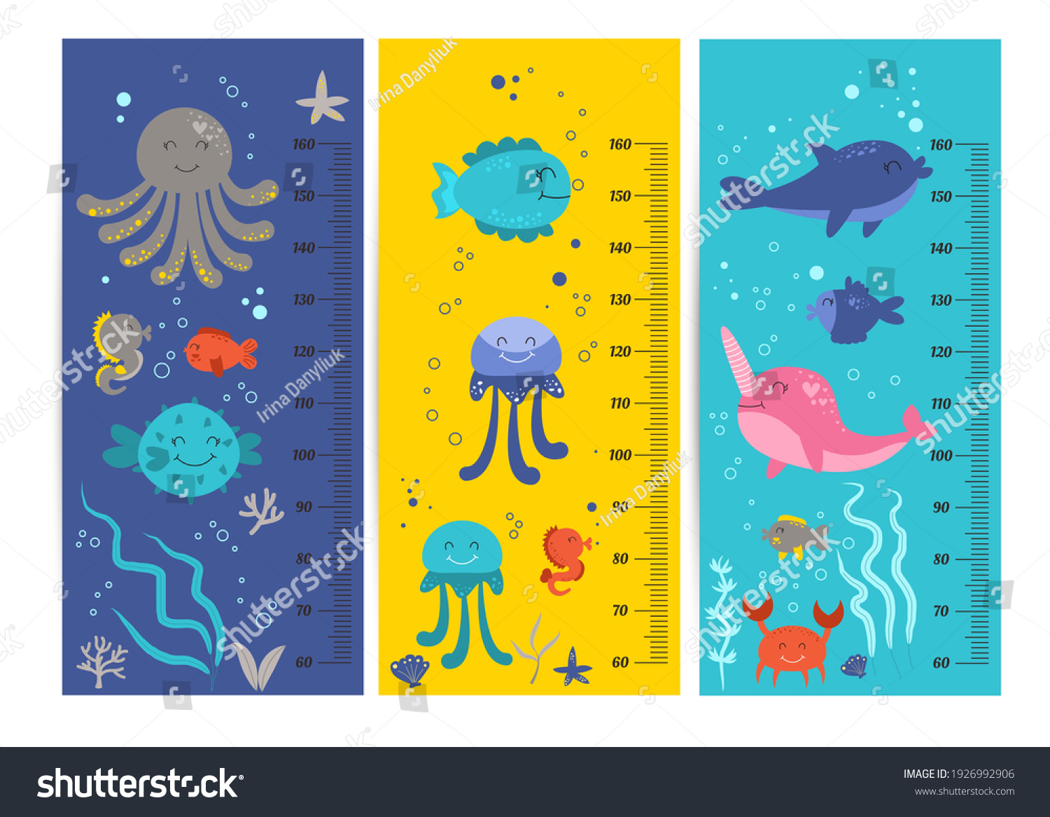 Kids Height Chart Vector Isolated Illustration Stock Vector (Royalty ...