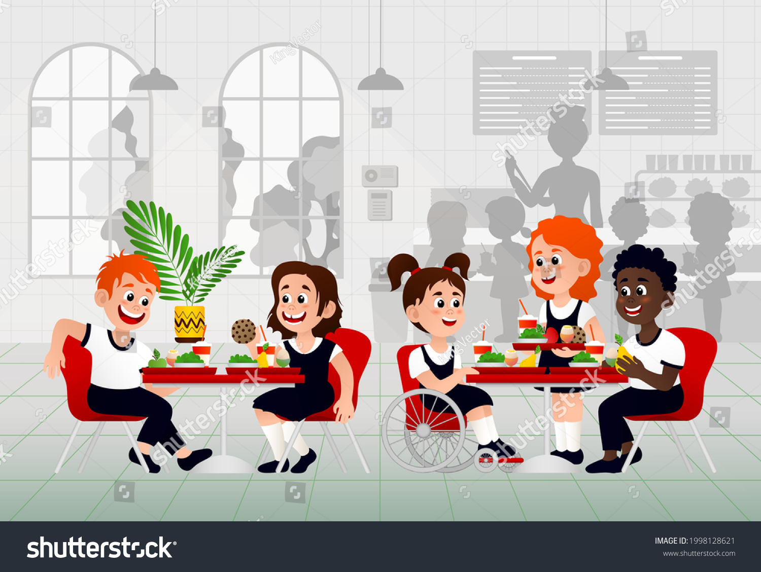 4,346 School Cafeteria Students Images, Stock Photos & Vectors ...