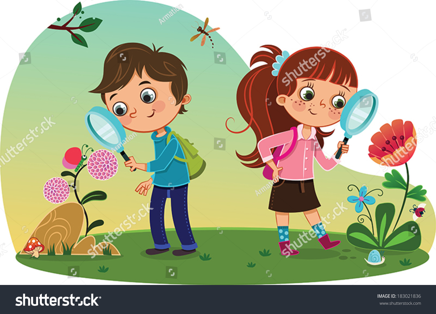 Nature walk clipart free