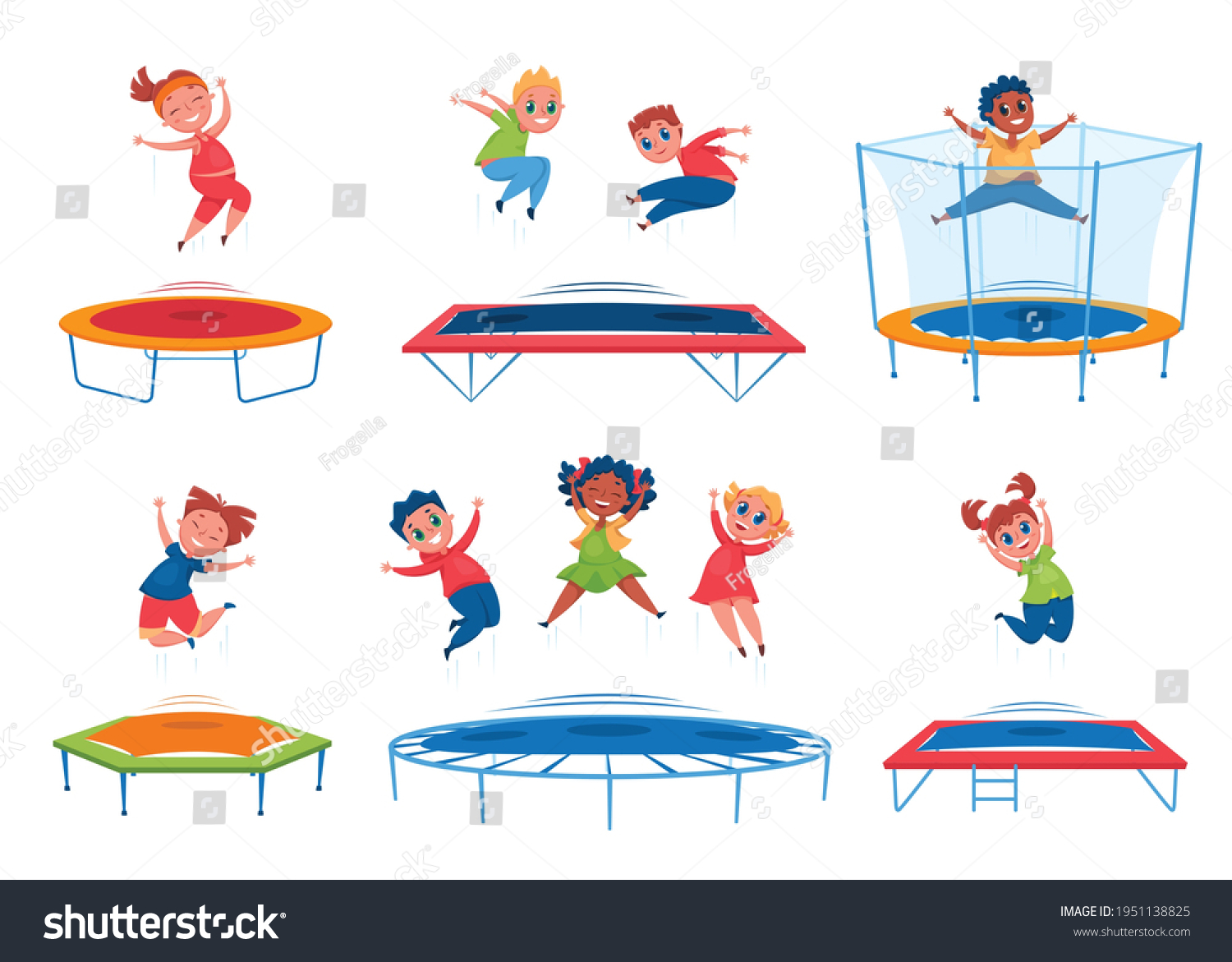 1,501 Person jumping on a trampoline cartoon Images, Stock Photos ...