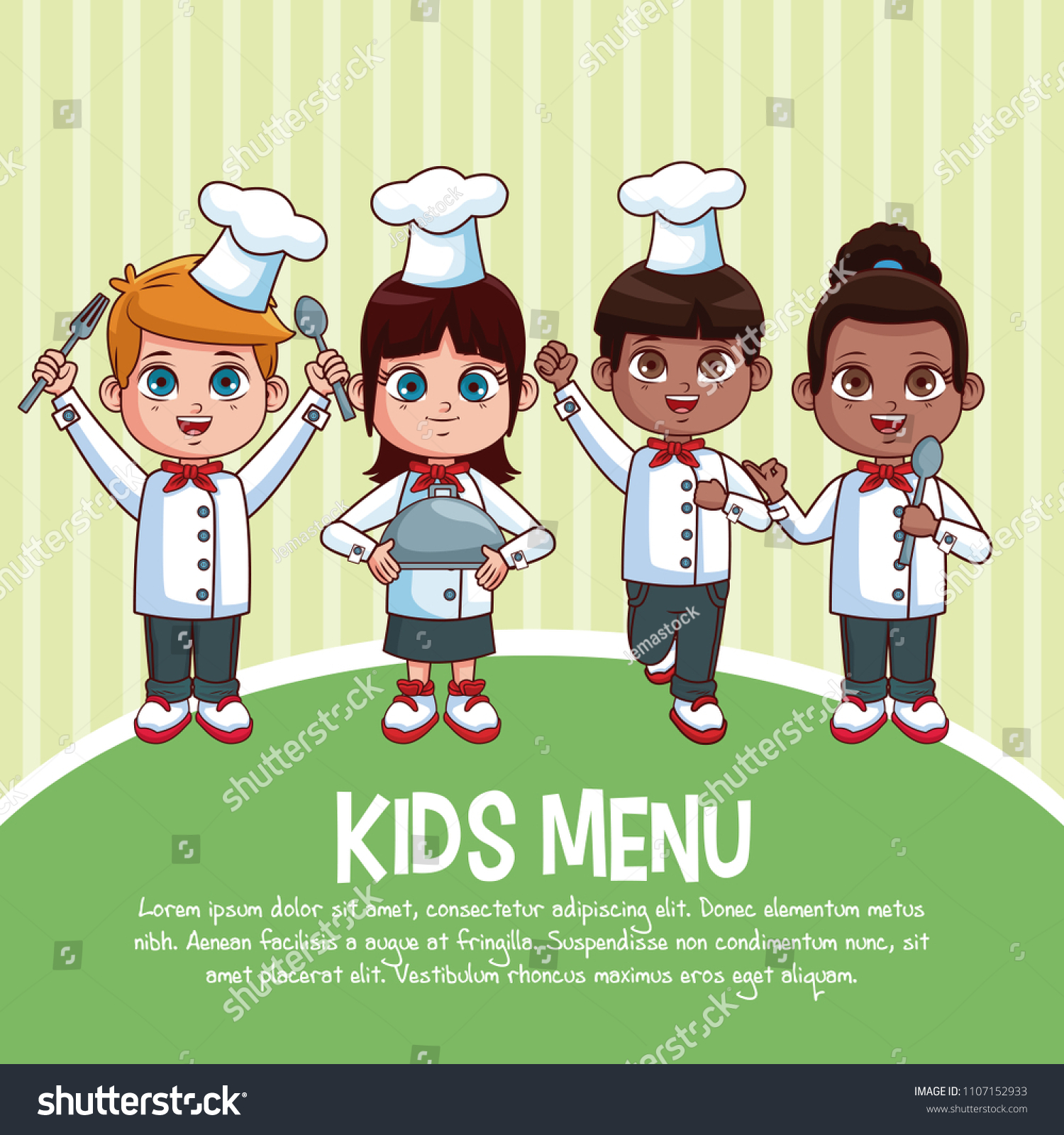 Kids Menu Template Stock Vector (Royalty Free) 1107152933 | Shutterstock
