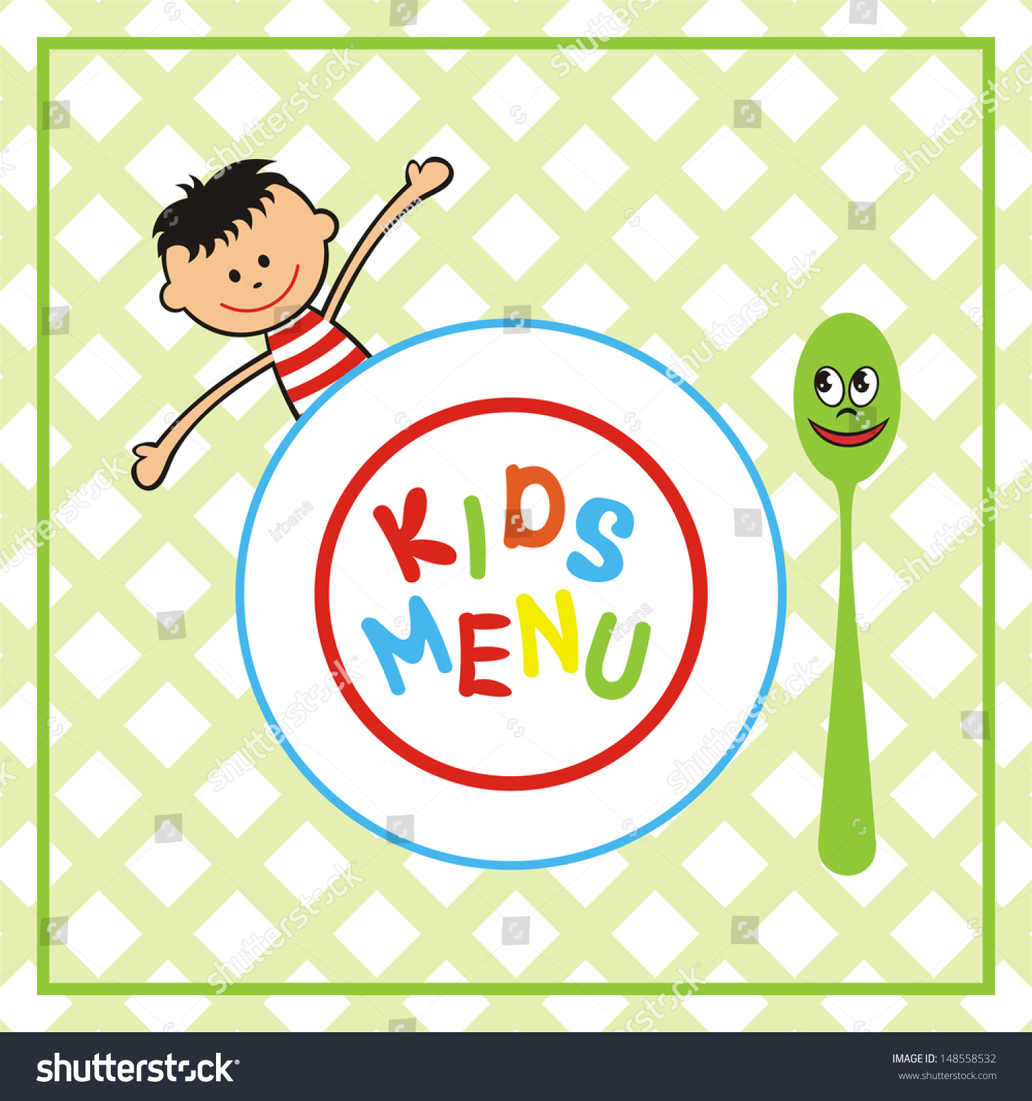 Kids Menu Vector Illustration Stock Vector (Royalty Free) 148558532 ...