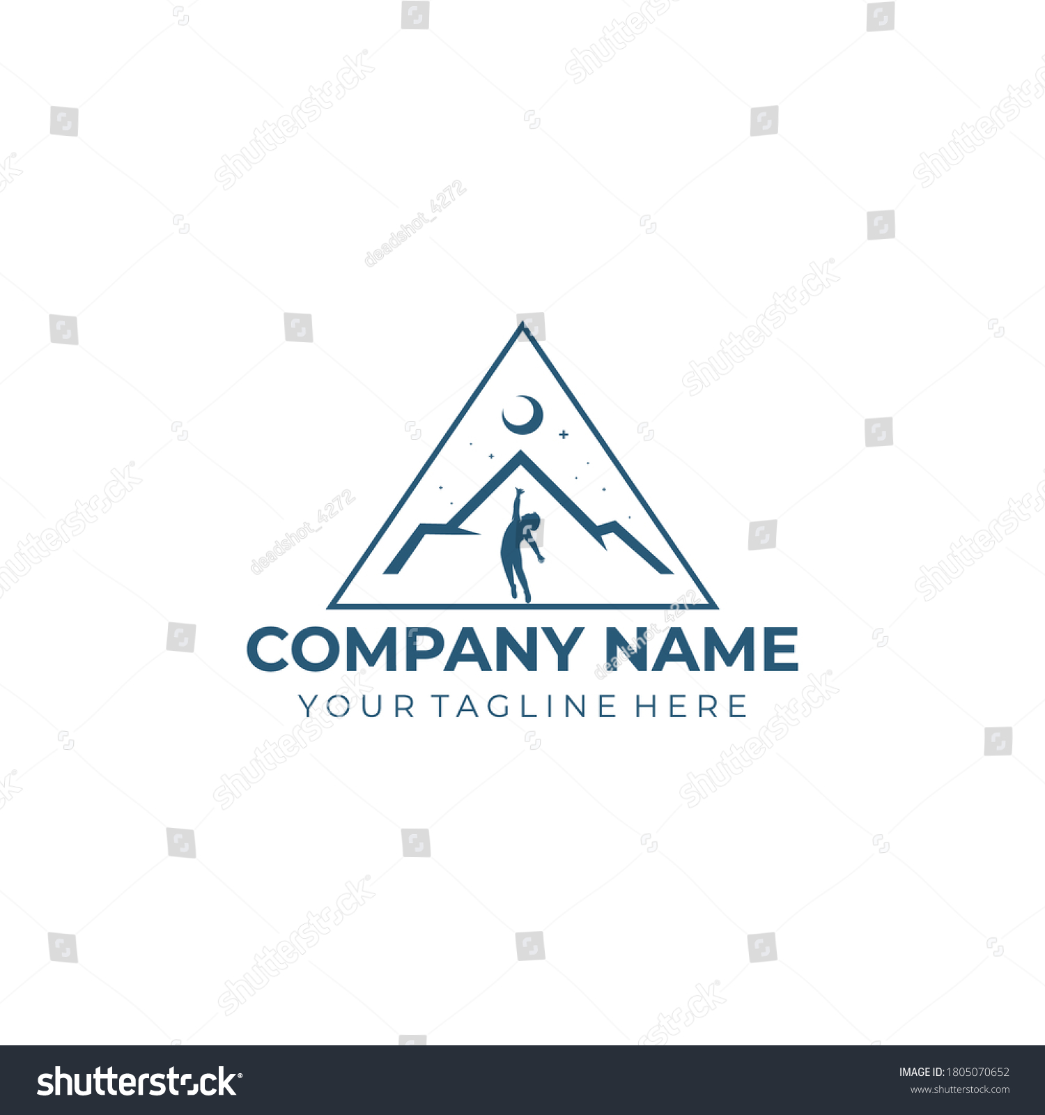 Kids Mountain Pyramid Star Logo Design Stock Vector (Royalty Free ...