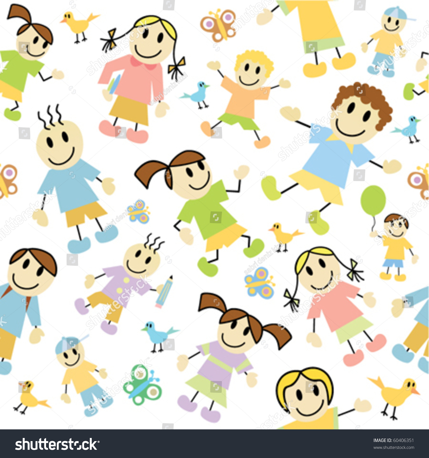 Kids Pattern Stock Vector (Royalty Free) 60406351