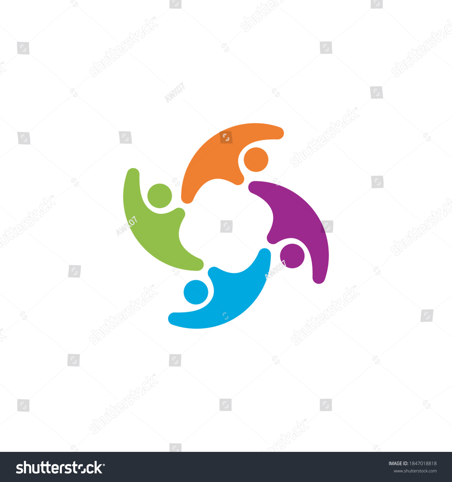 Kids Play Community Logo Concept Vector Stock Vector (Royalty Free ...