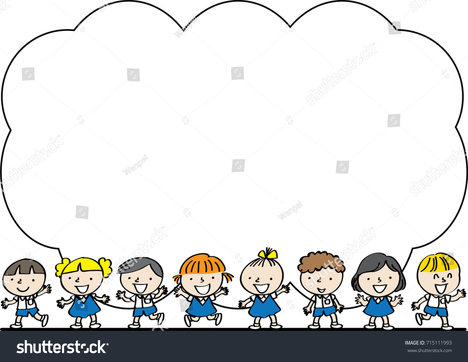 Kids Border Background Stock Vector (Royalty Free) 715111993