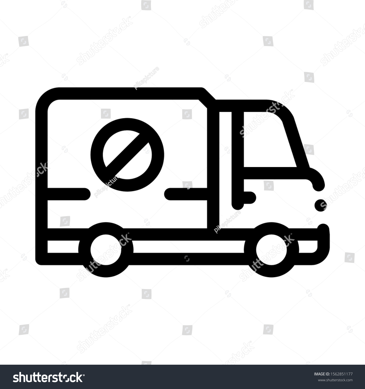 Kill Truck Icon Vector Outline Kill Stock Vector (Royalty Free ...