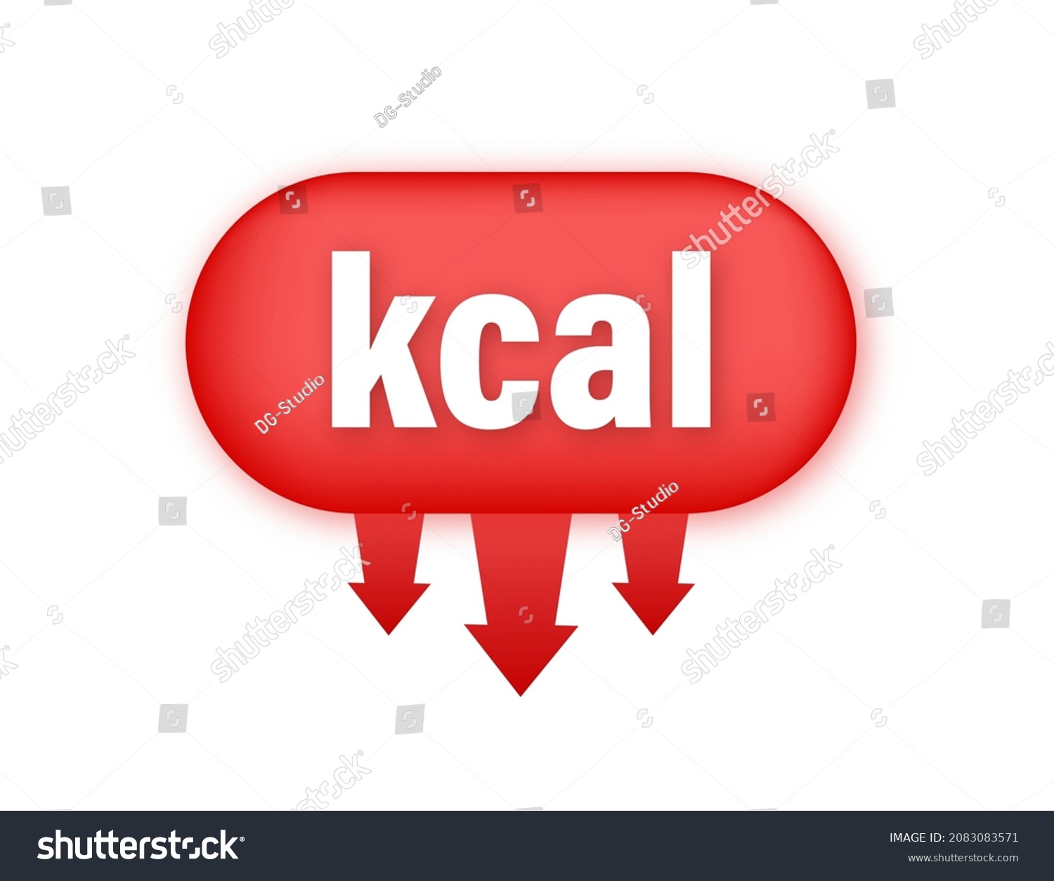 SVG of Kilocalorie emblem, kcal reduction. Zero calories diet program packaging. Vector stock illustration. svg
