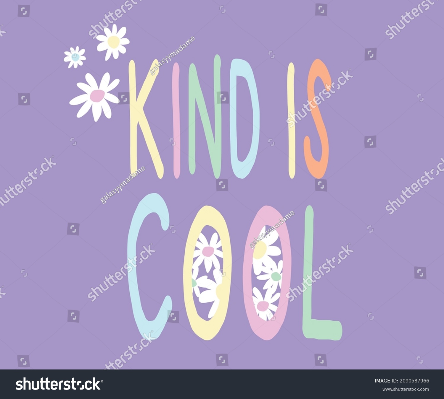 Kind Cool Slogan Vector Illustration Tshirt Stock Vector (Royalty Free