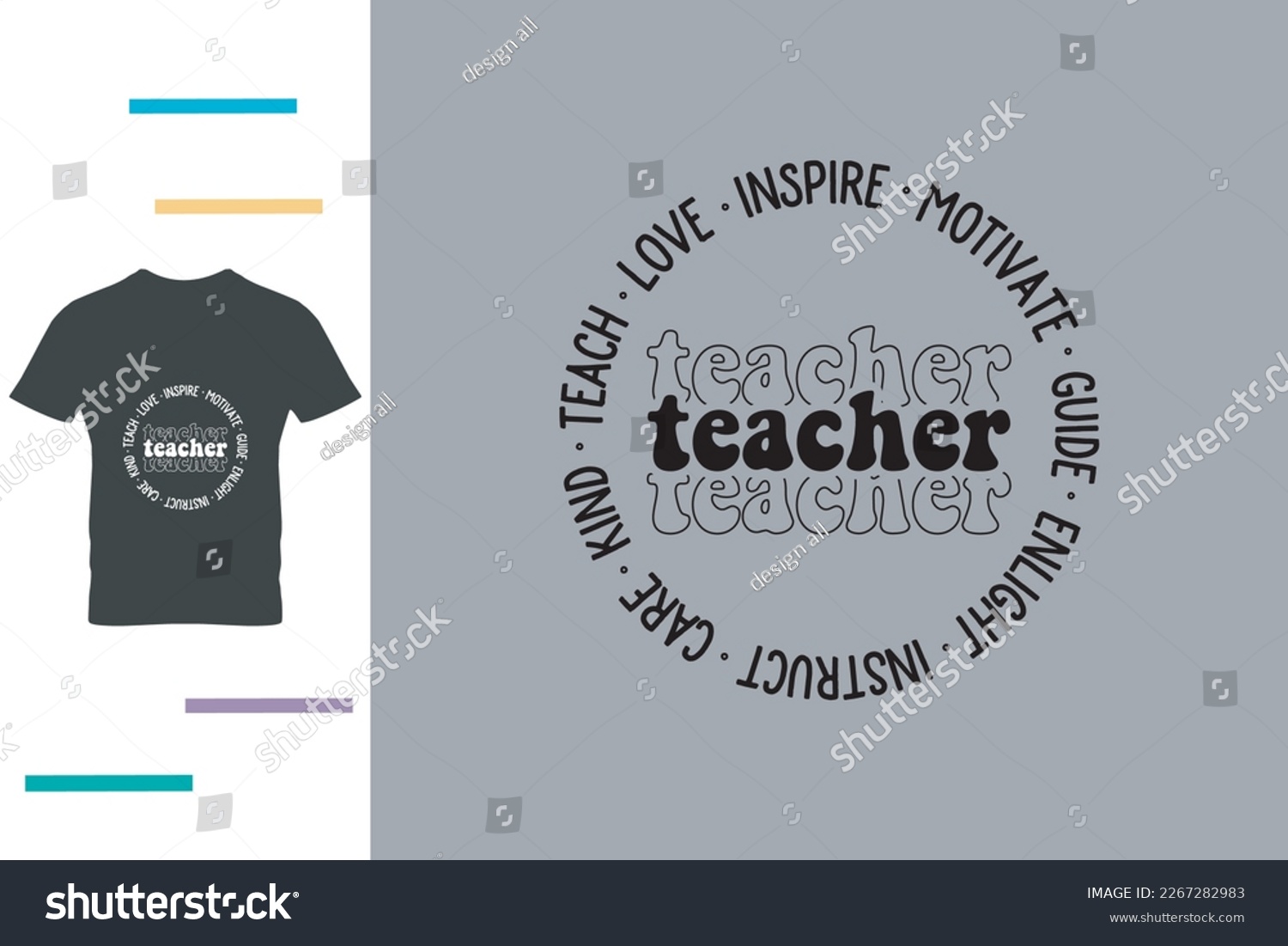 SVG of Kind teacher t shirt design svg