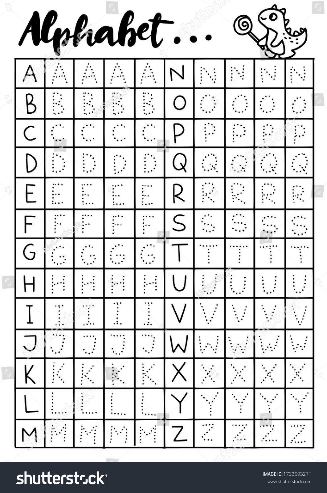 Kindergarten Worksheet Printable Activity Book Stock Vector (Royalty ...