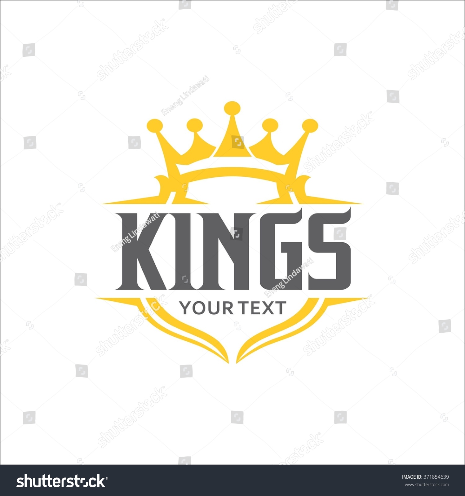 King Typography Emblem Stock Vector (Royalty Free) 371854639 | Shutterstock