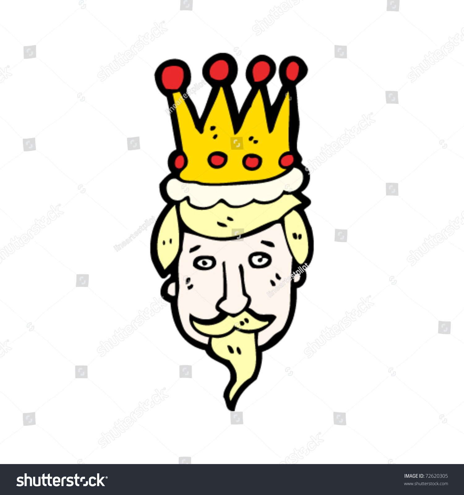 Kings Head Cartoon Stock Vector (Royalty Free) 72620305
