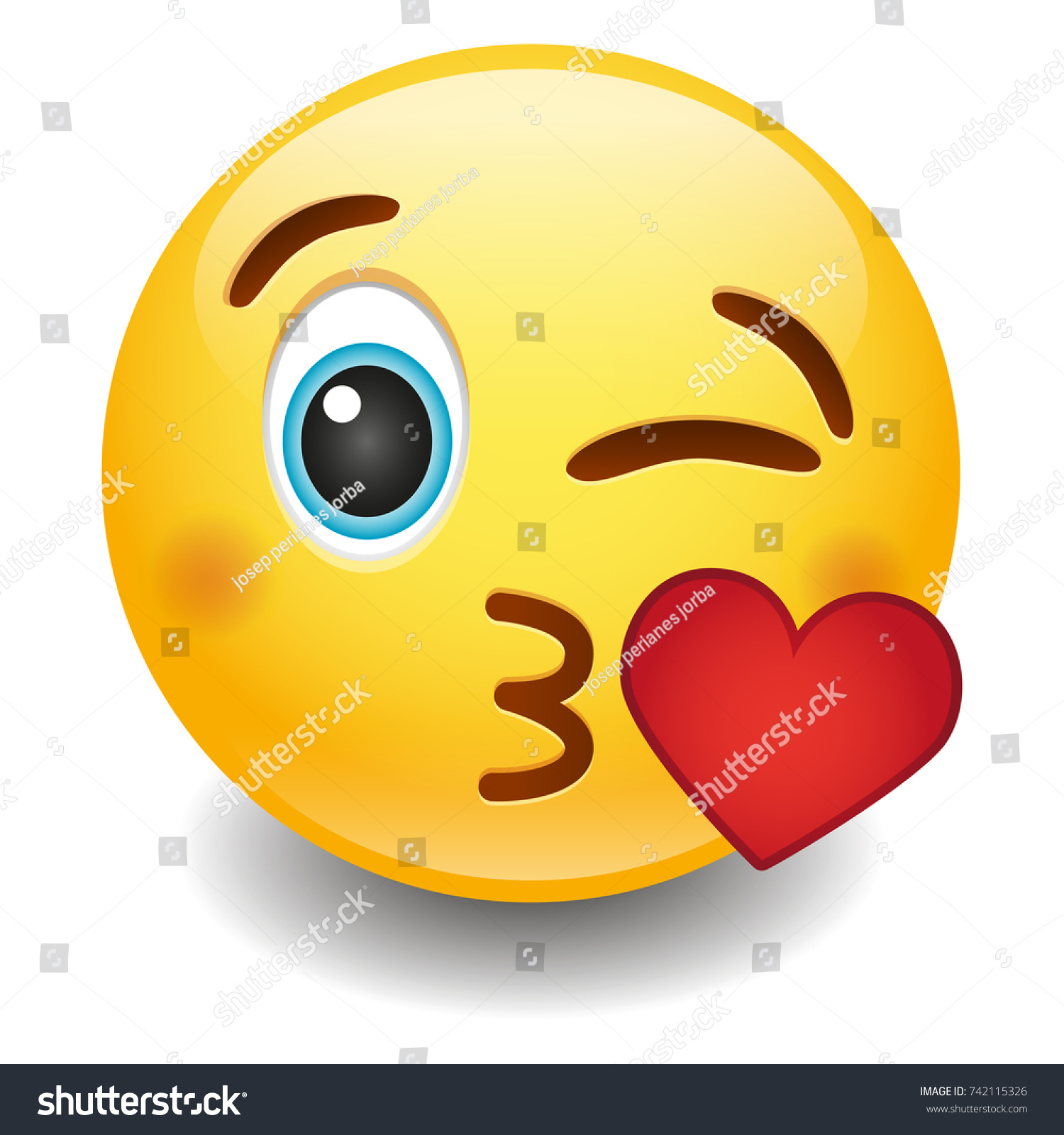 SVG of Kiss Emoji Smiley Face Vector Design Art svg