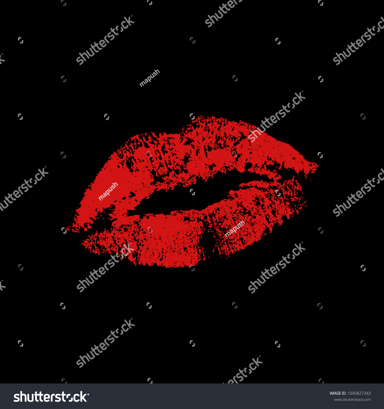 Kiss Sexy Lipstick Stock Vector Royalty Free 1045827343 Shutterstock 2992