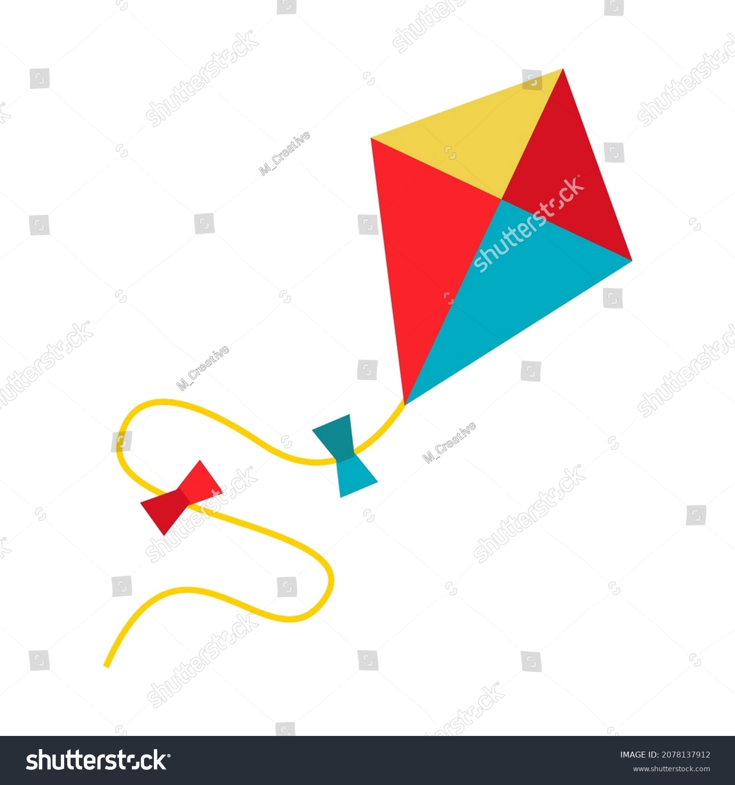 SVG of kite flat clipart vector illustration svg