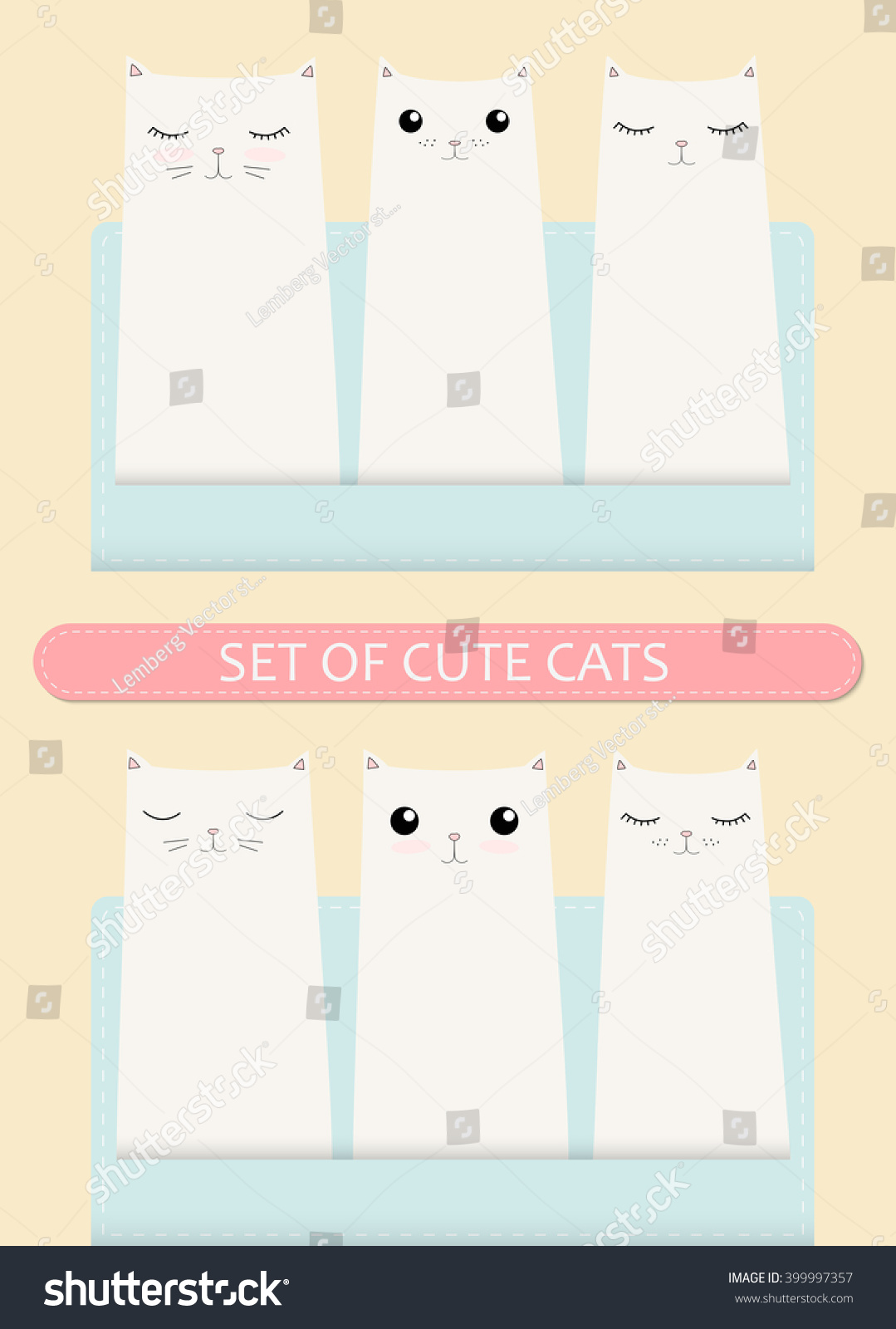 SVG of Kittens pocket greeting birthday or shower card poster concept. svg