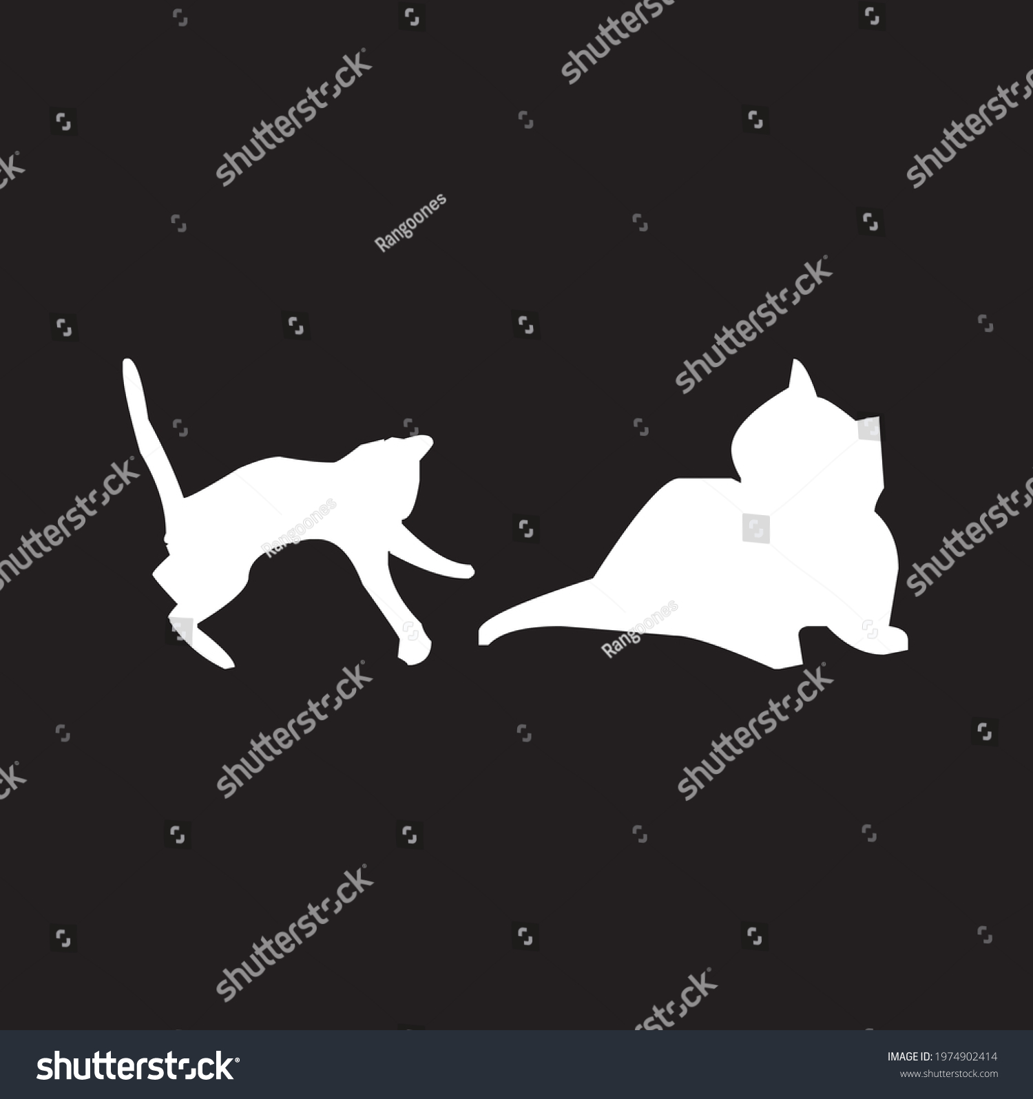 Kitty Texture Drawing Vector Design Stock Vector (Royalty Free ...