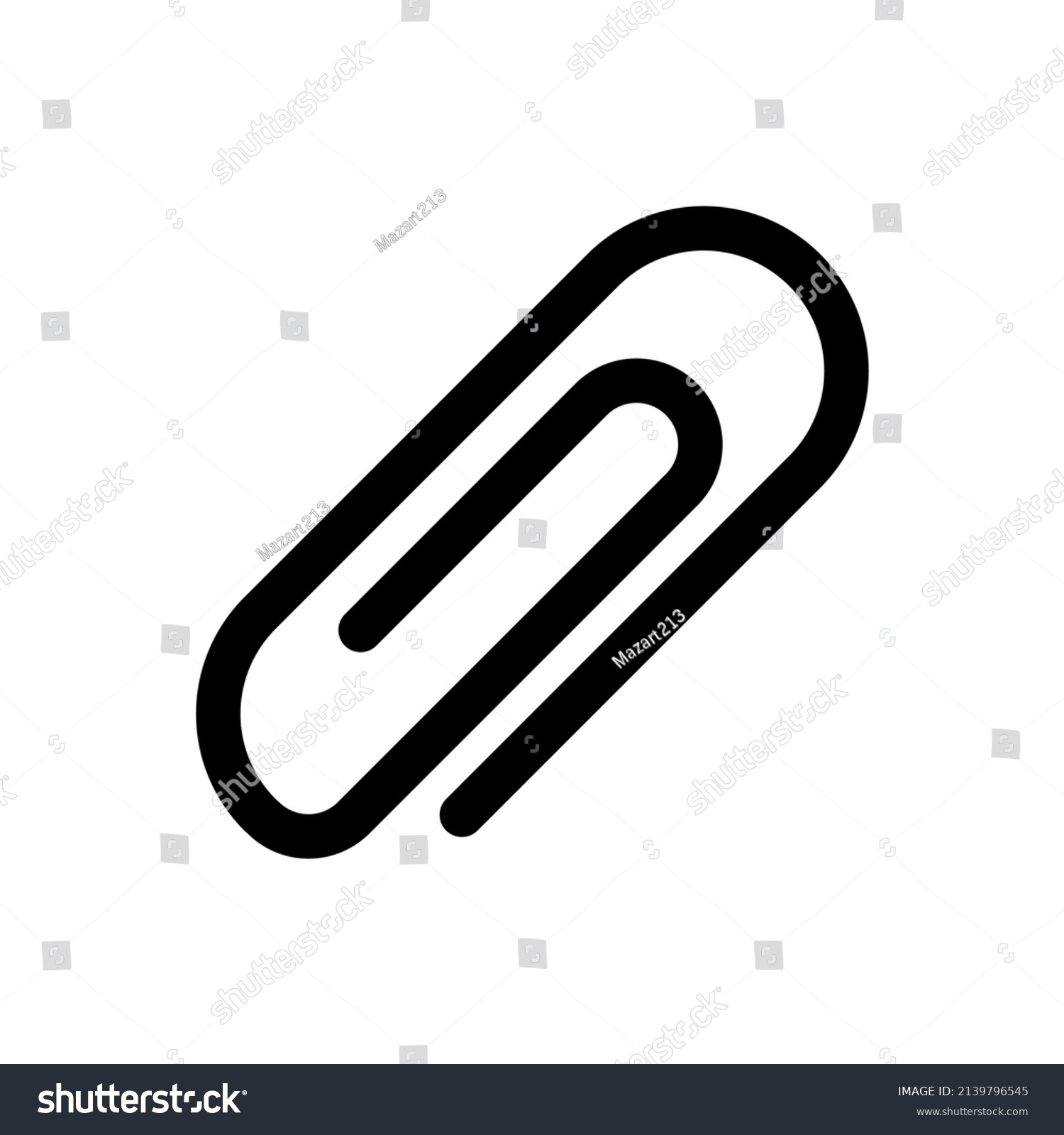 Klip Icon One Line Art Icon Stock Vector (royalty Free) 2139796545 