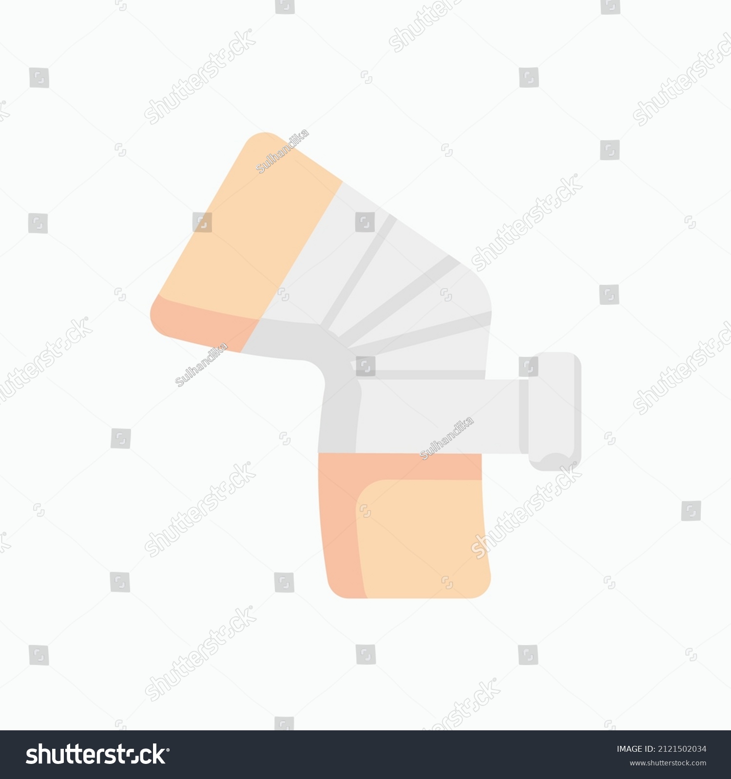 SVG of knee wound and injury bandage flat icon, medical icon svg