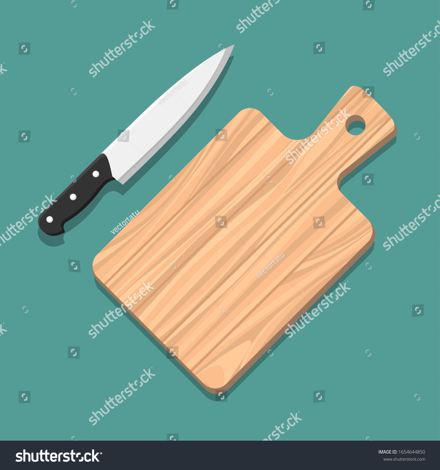 SVG of Knife and cutting board. Kitchen wooden chopping board and cutting chef knife drawing cartoon vector illustration svg