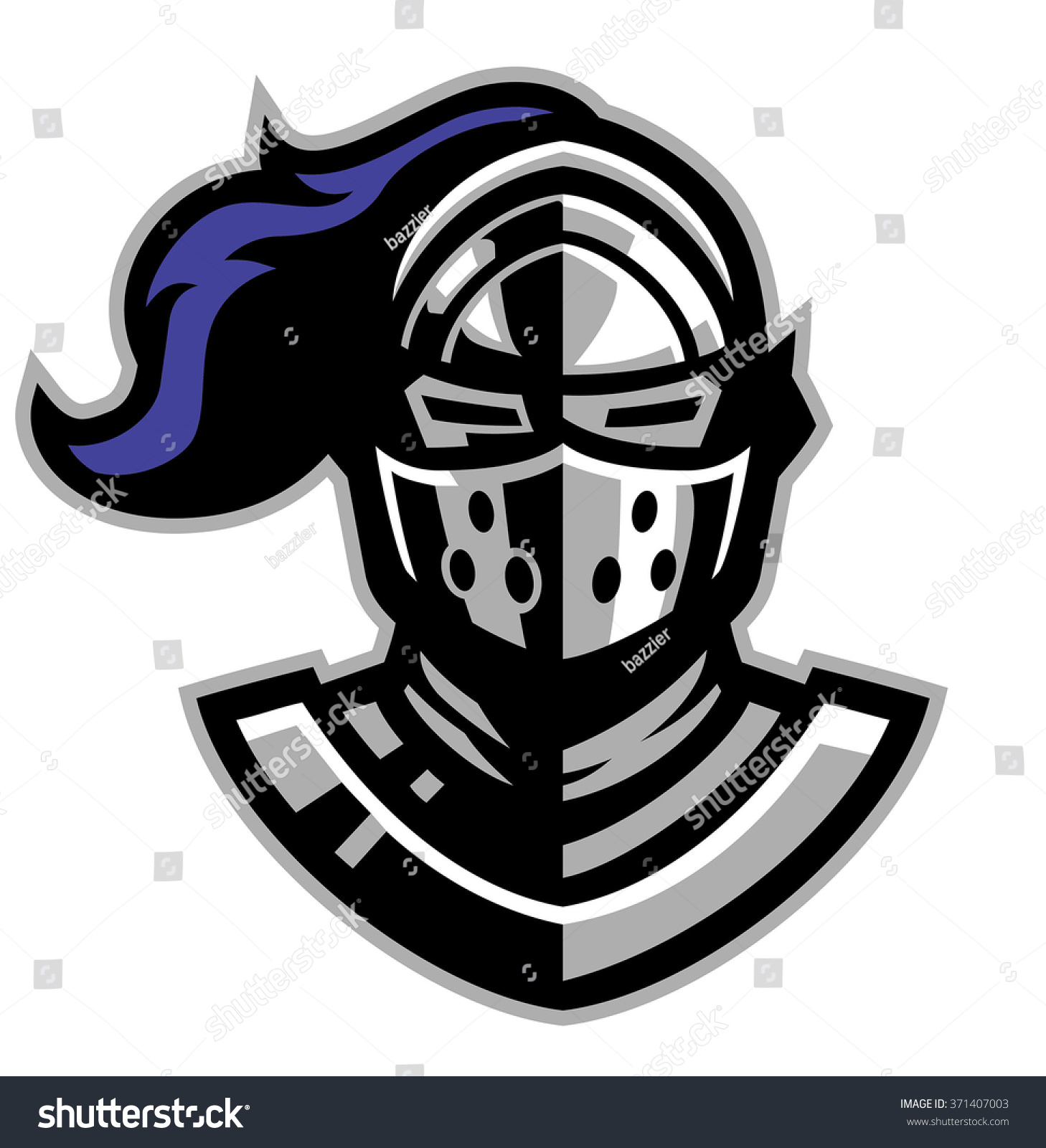 Knight Helmet Mascot เวกเตอร์สต็อก 371407003 - Shutterstock