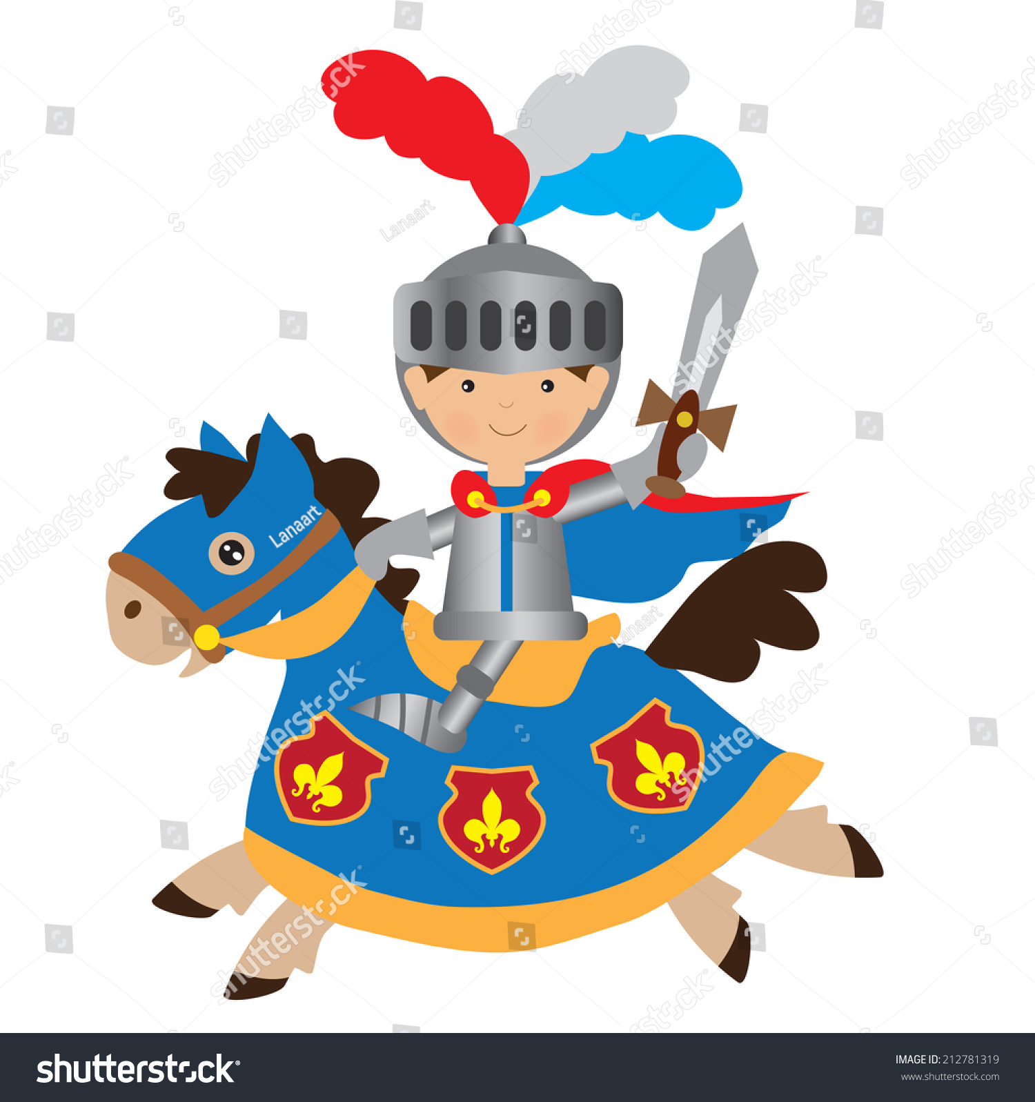 Knight Vector Illustration Stock Vector (Royalty Free) 212781319 ...